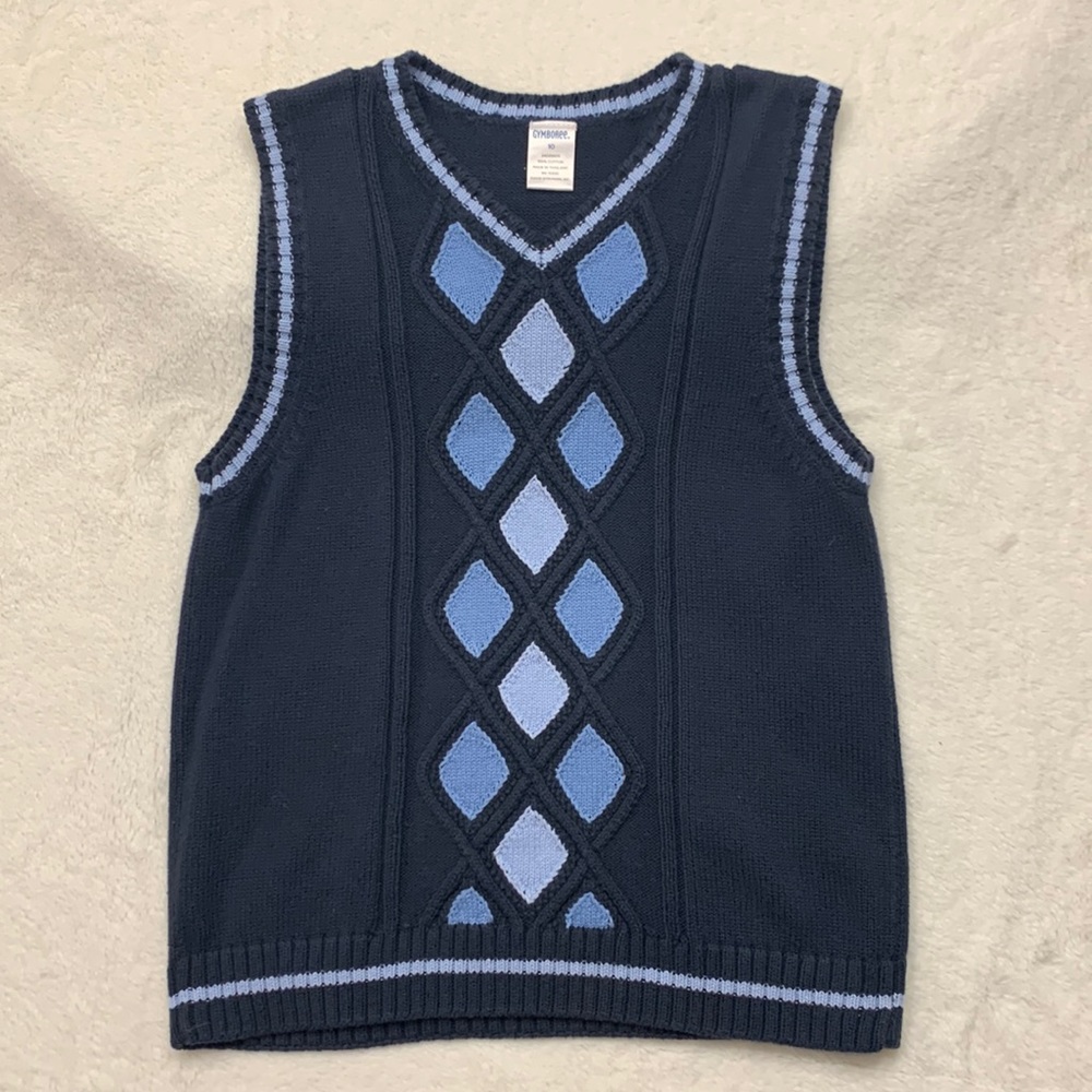 Gymboree Boys sweater vest size 10. Dark blue. Used